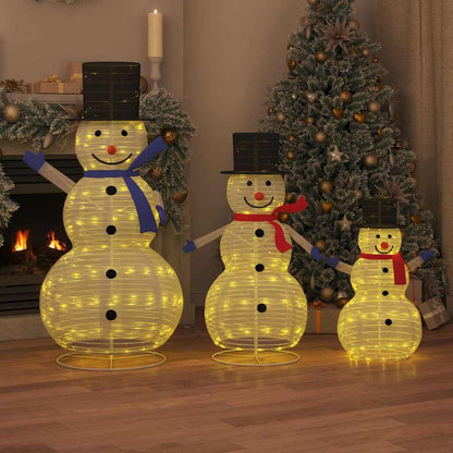 Famiglia di Pupazzi di Neve di Natale 3 pcs Bianco caldo | homemem39