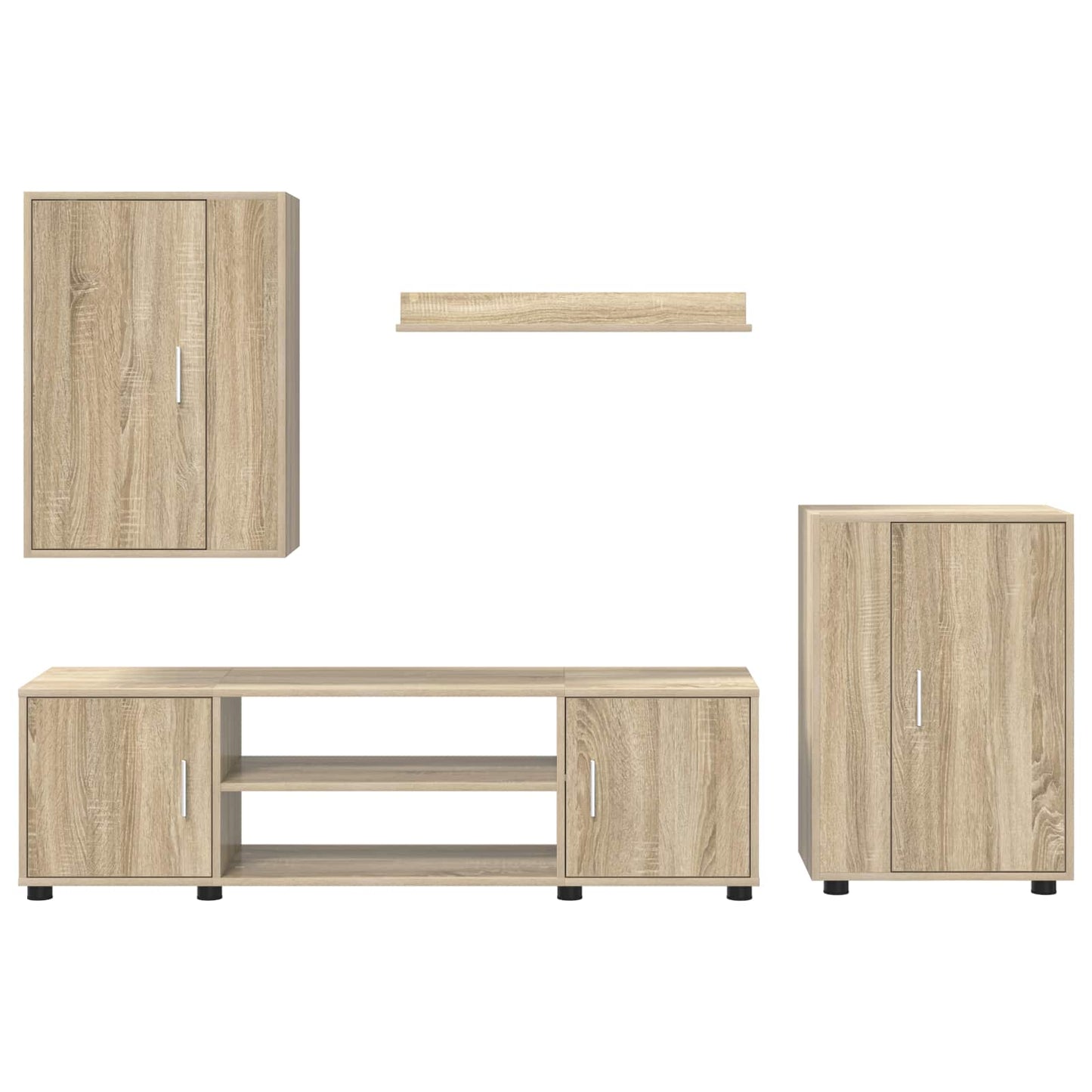 Set mobile TV 4 pcs Rovere Sonoma Legno multistrato