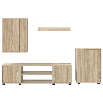 Set mobile TV 4 pcs Rovere Sonoma Legno multistrato