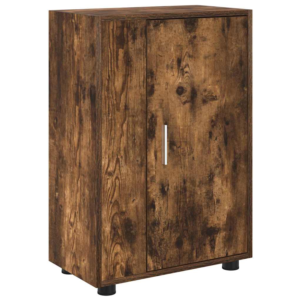 Set di mobile TV da 4 pezzi Rovere affumicato Legno multistrato