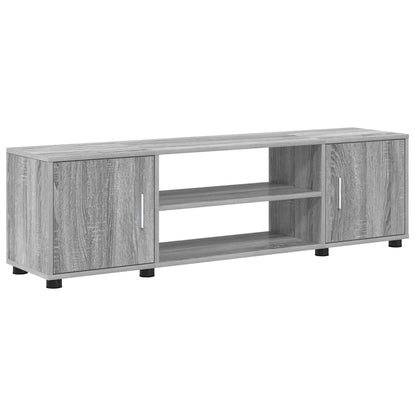Set di mobile TV da 4 pezzi Grigio sonoma Legno multistrato
