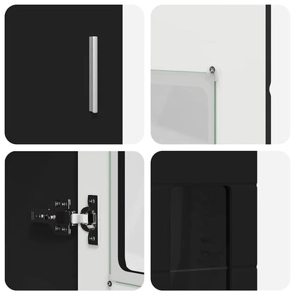 Credenza con porta Nero 60 x 35 x 182 cm Legno multistrato