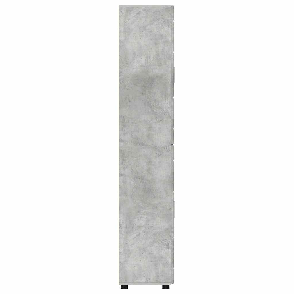 Credenza Grigio cemento 60 x 35 x 182 cm Legno multistrato