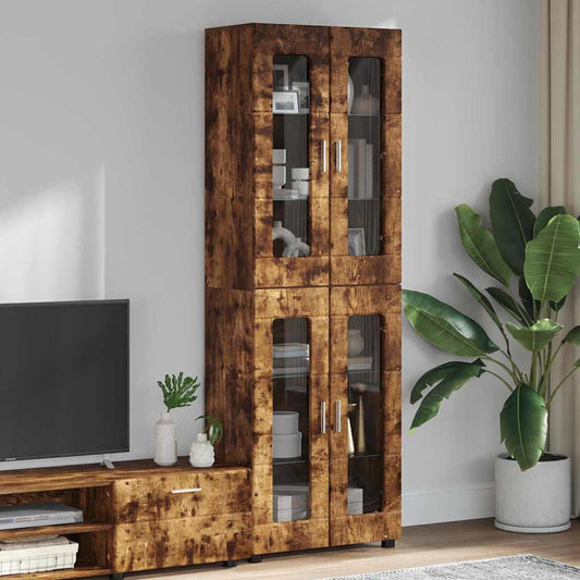 Credenza FLORIN Rovere fumé 60 x 35 x 182 cm Legno multistrato