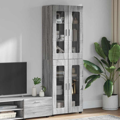 Credenza Grigio Sonoma 60 x 35 x 182 cm Legno multistrato