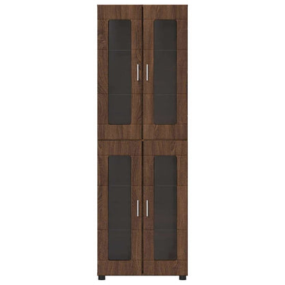 Credenza Rovere Marrone 60 x 35 x 182 cm Legno multistrato