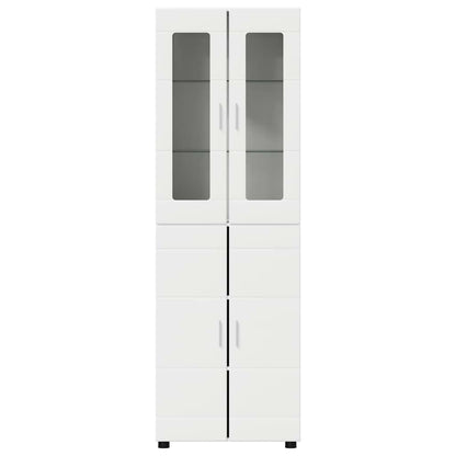 Credenza con porta Bianco 60 x 35 x 182 cm Legno multistrato