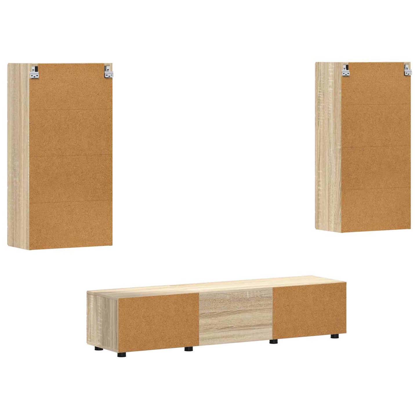 Set mobile TV FLORIN 3 pcs Rovere Sonoma Legno multistrato | homemem39