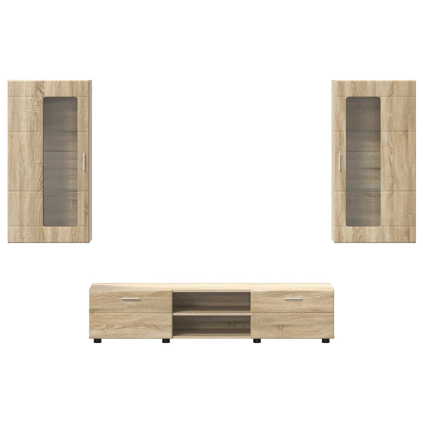 Set mobile TV FLORIN 3 pcs Rovere Sonoma Legno multistrato | homemem39