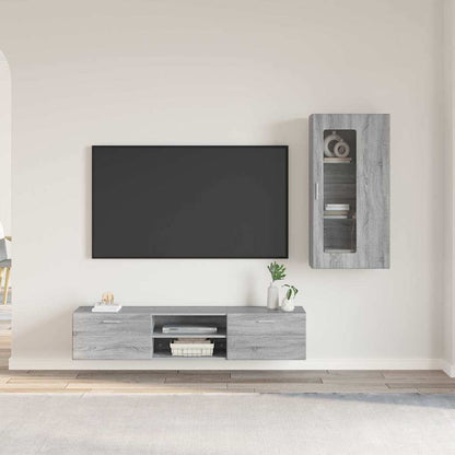 Set mobile TV con cassetto Grigio Sonoma Legno multistrato