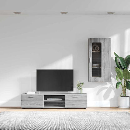 Set mobile TV con cassetto Grigio Sonoma Legno multistrato