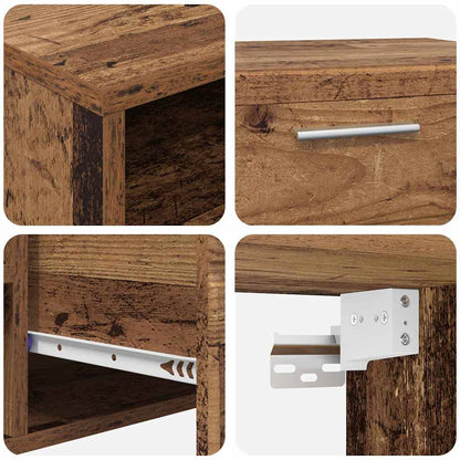 Set mobile TV con cassetto Legno vecchio Legno multistrato