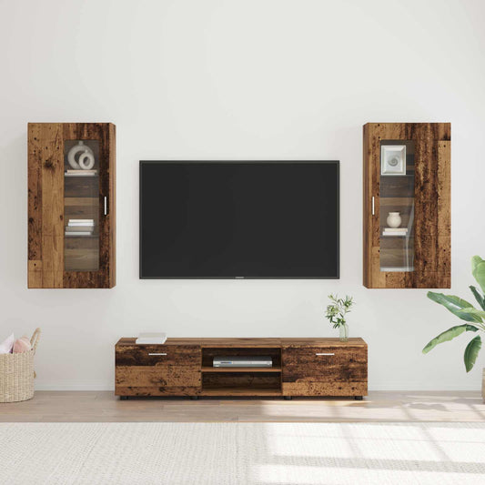 Set mobile TV FLORIN 3 pcs Legno vecchio Legno multistrato