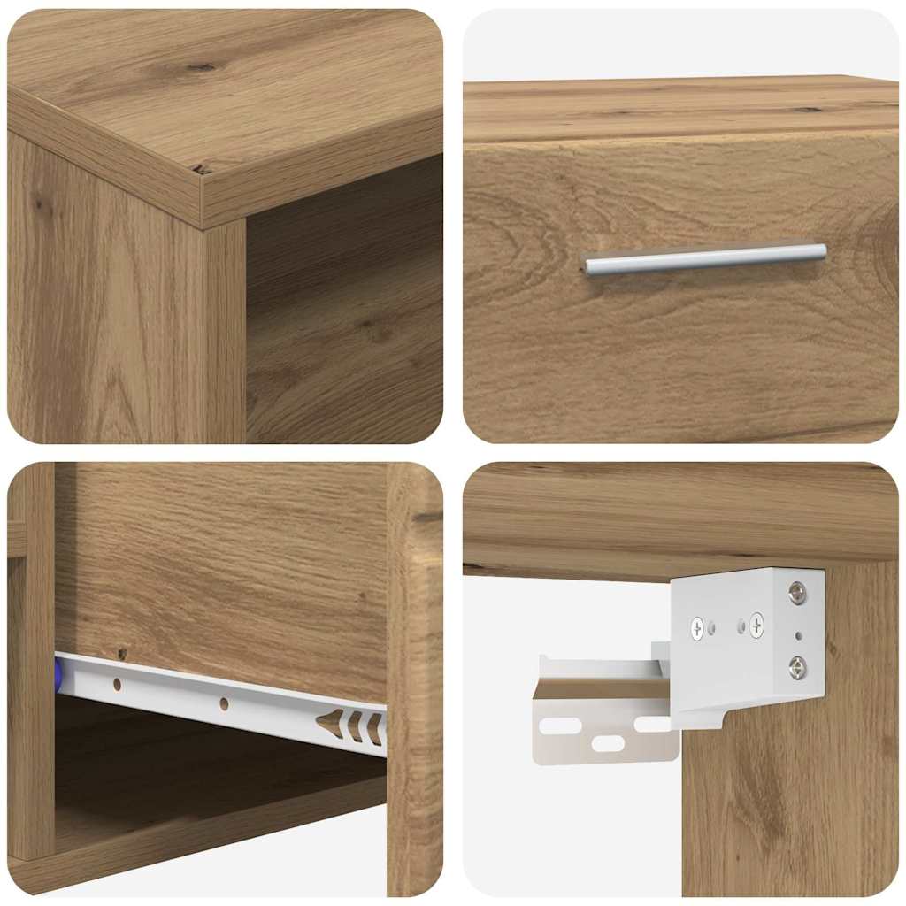 Set mobile TV FLORIN 3 pcs Rovere artigianale Legno multistrato | homemem39
