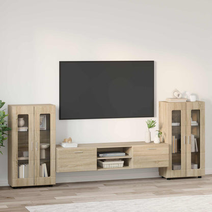 Set mobile TV FLORIN 3 pcs Rovere Sonoma Legno multistrato | homemem39