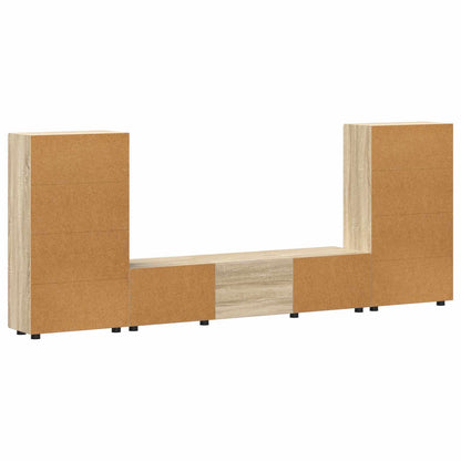 Set mobile TV FLORIN 3 pz Rovere Sonoma Legno ingegnerizzato