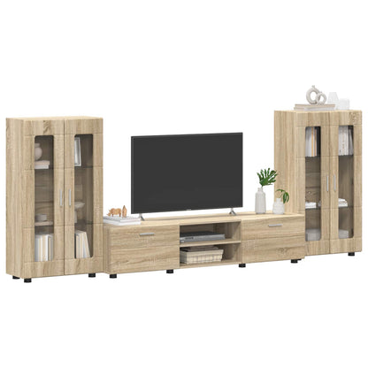 Set mobile TV FLORIN 3 pcs Rovere Sonoma Legno multistrato | homemem39