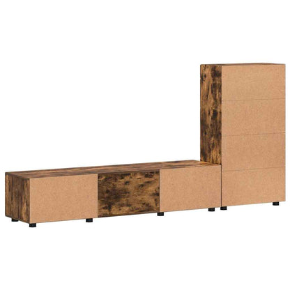 Set mobile TV con cassetto Rovere fumé Legno multistrato