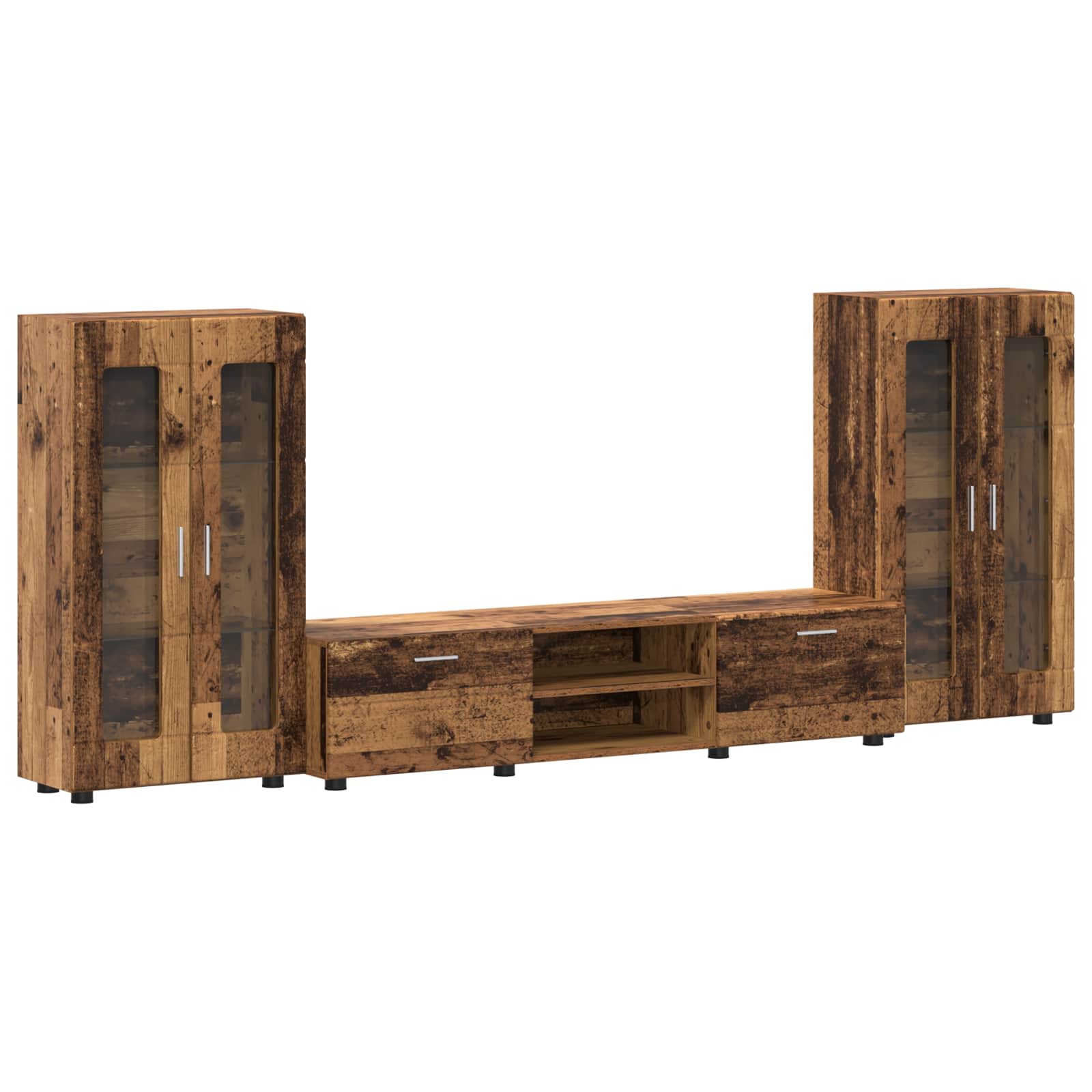 Set mobile TV FLORIN 3 pcs Legno vecchio Legno multistrato | homemem39