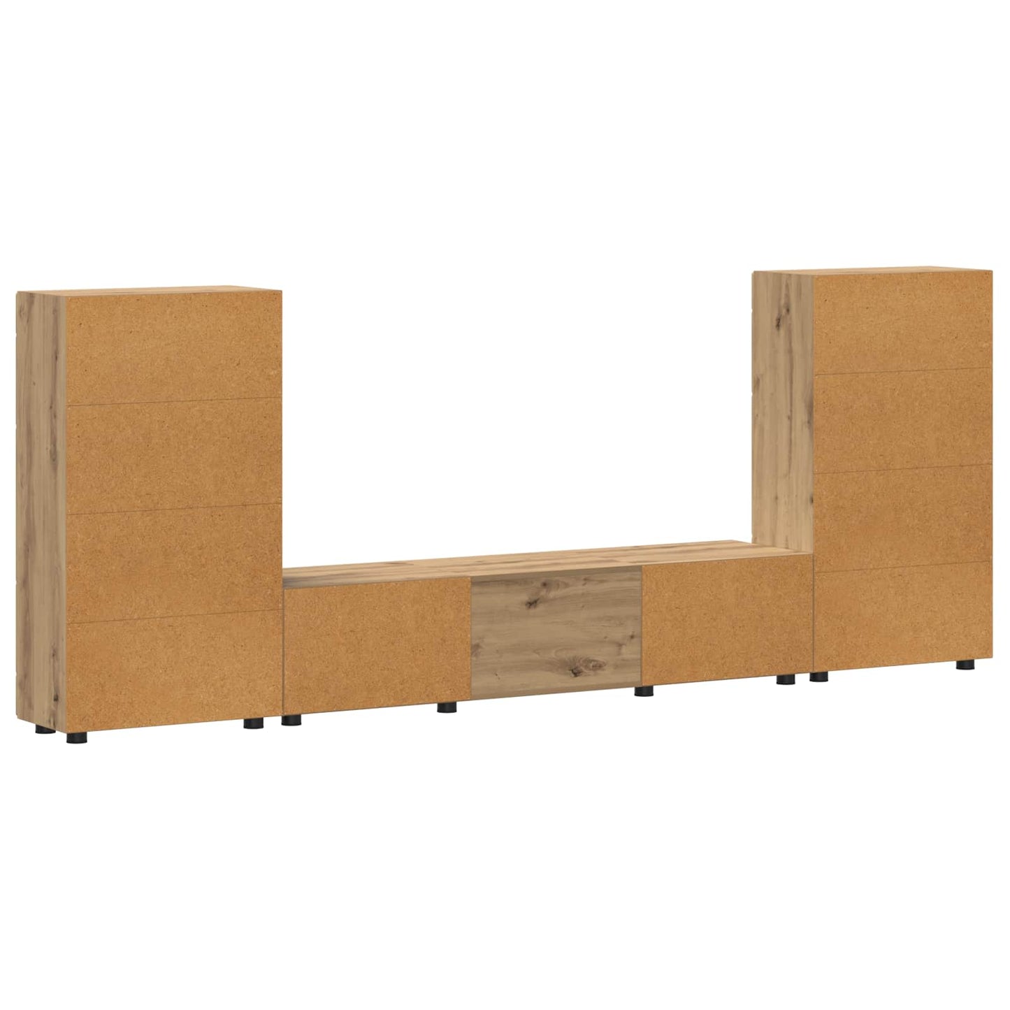 Set mobile TV FLORIN 3 pcs Rovere artigianale Legno multistrato | homemem39