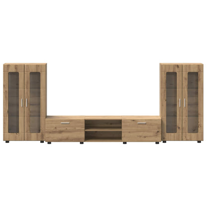 Set mobile TV FLORIN 3 pcs Rovere artigianale Legno multistrato | homemem39