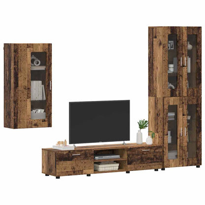Set mobile TV con cassetto Legno vecchio Legno multistrato