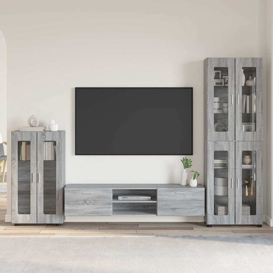 Set mobile TV FLORIN 3 pcs Grigio Sonoma Legno multistrato | homemem39