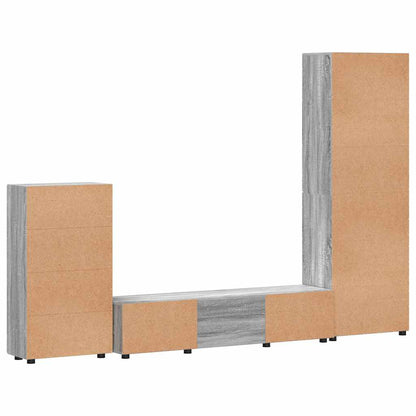 Set mobile TV FLORIN 3 pcs Grigio Sonoma Legno multistrato | homemem39