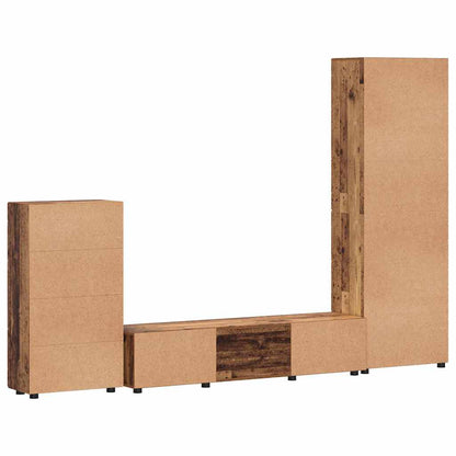 Set mobile TV FLORIN 3 pz Legno vecchio Legno ingegnerizzato