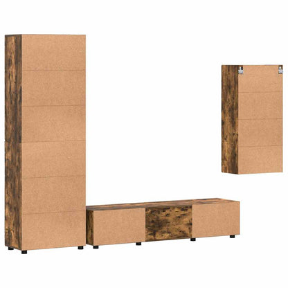 Set mobile TV con cassetto Rovere fumé Legno multistrato