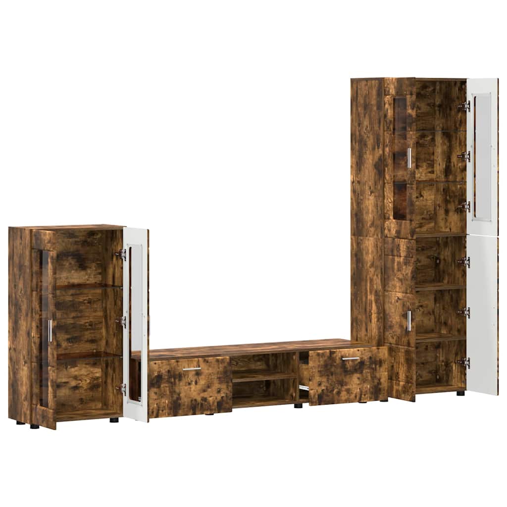 Set mobile TV FLORIN 3 pcs Rovere fumé Legno multistrato | homemem39