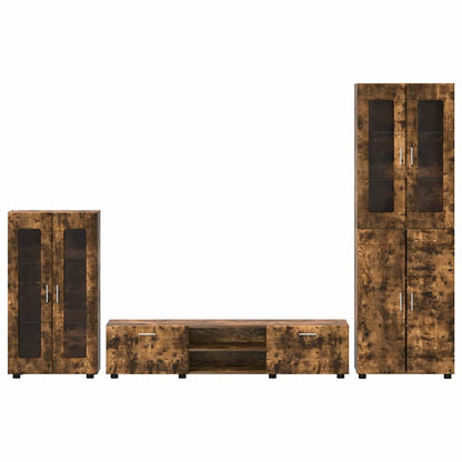 Set mobile TV FLORIN 3 pcs Rovere fumé Legno multistrato | homemem39