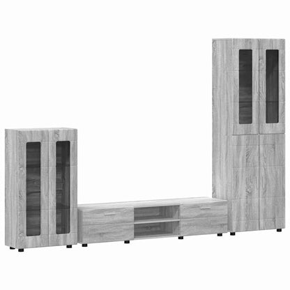 Set mobile TV FLORIN 3 pcs Grigio Sonoma Legno multistrato | homemem39