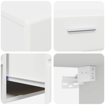 Set mobile TV FLORIN 3 pz Bianco Legno ingegnerizzato