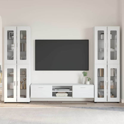 Set mobile TV con porta FLORIN 3 pcs Bianco Legno multistrato | homemem39