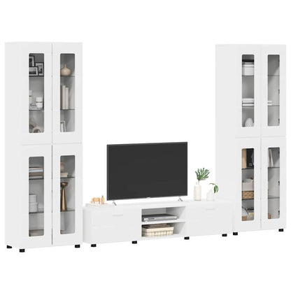 Set mobile TV con porta FLORIN 3 pcs Bianco Legno multistrato | homemem39