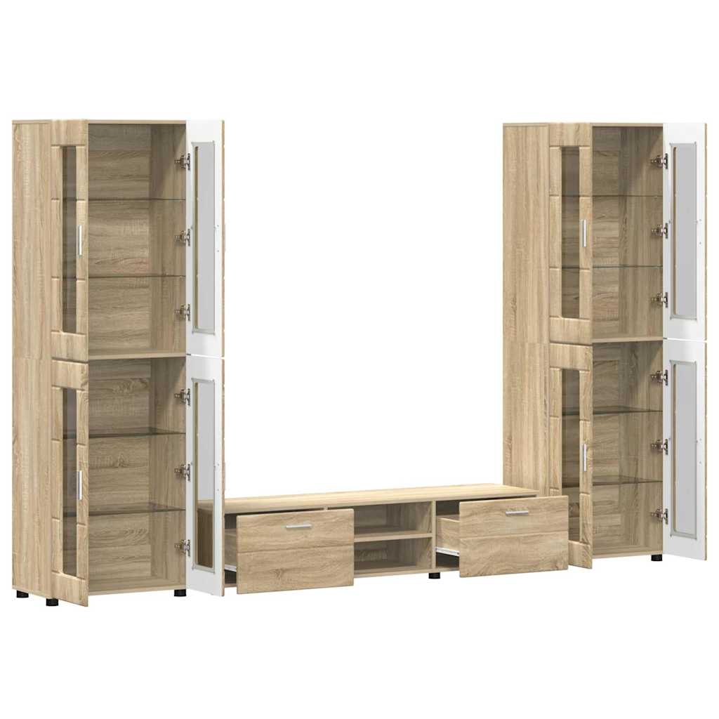 Set mobile TV FLORIN 3 pcs Rovere Sonoma Legno multistrato | homemem39