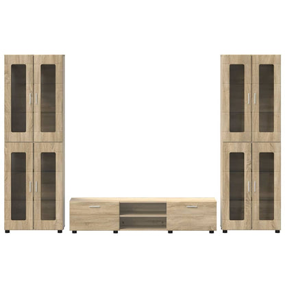 Set mobile TV FLORIN 3 pcs Rovere Sonoma Legno multistrato | homemem39