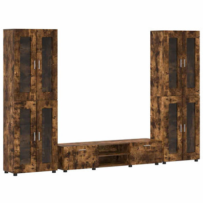 Set mobile TV FLORIN 3 pcs Rovere fumé Legno multistrato | homemem39