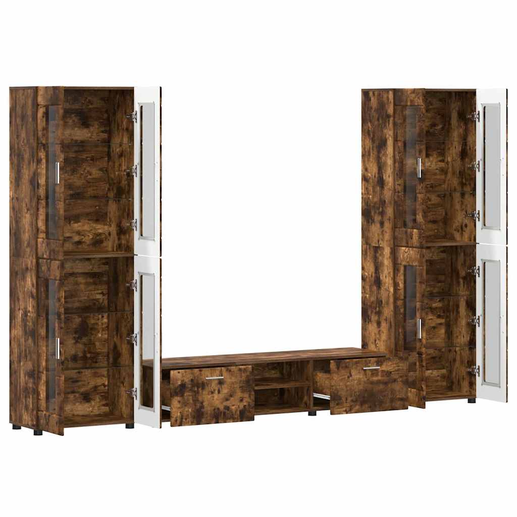 Set mobile TV FLORIN 3 pcs Rovere fumé Legno multistrato | homemem39