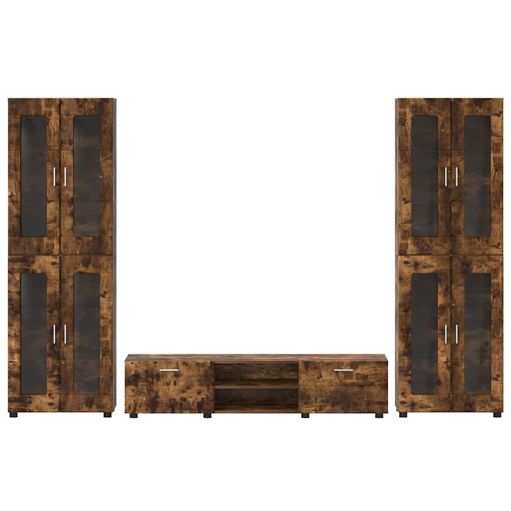 Set mobile TV FLORIN 3 pcs Rovere fumé Legno multistrato | homemem39