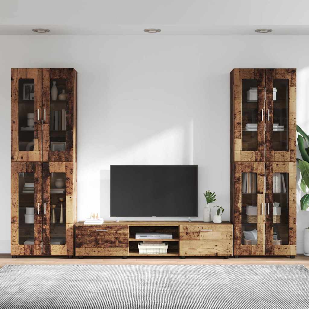 Set mobile TV FLORIN 3 pcs Legno vecchio Legno multistrato | homemem39