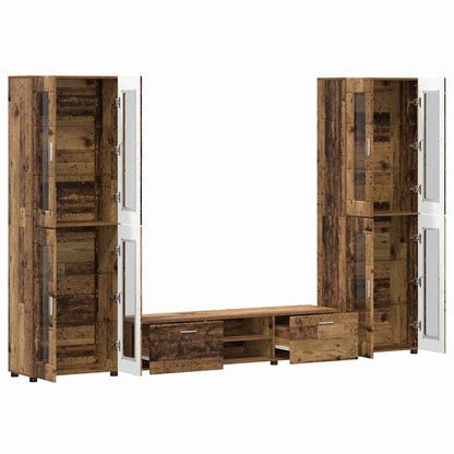 Set mobile TV FLORIN 3 pcs Legno vecchio Legno multistrato | homemem39