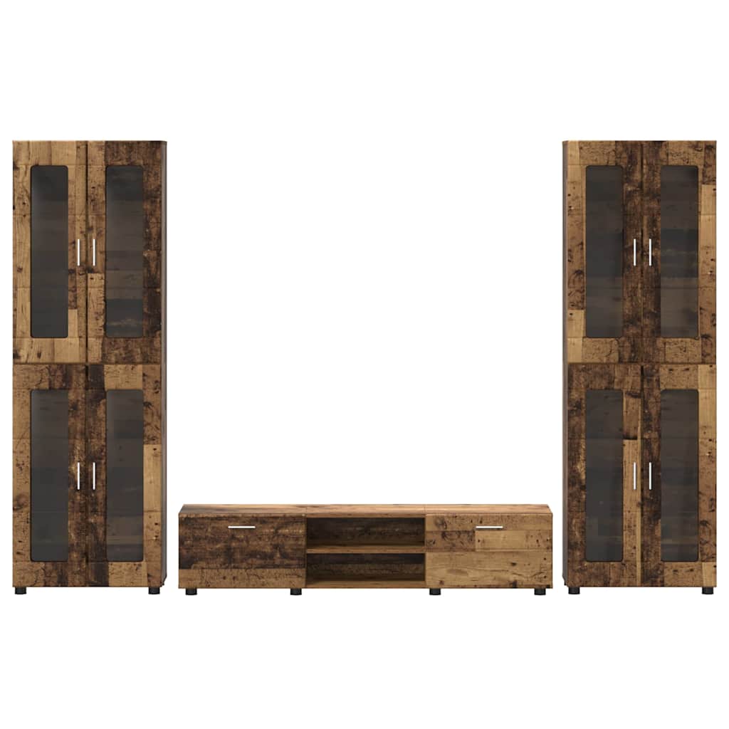 Set mobile TV FLORIN 3 pcs Legno vecchio Legno multistrato | homemem39