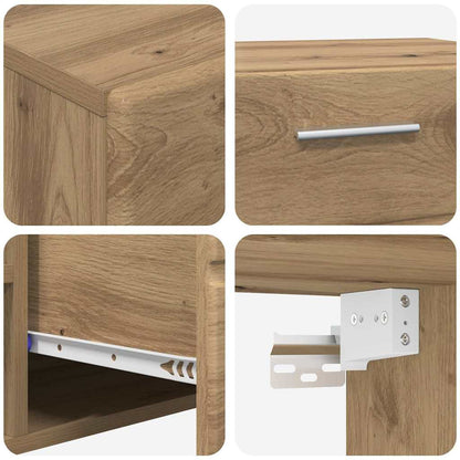 Set mobile TV FLORIN 3 pcs Rovere artigianale Legno multistrato | homemem39