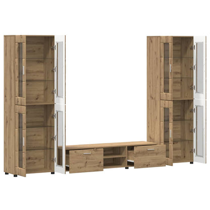 Set mobile TV FLORIN 3 pcs Rovere artigianale Legno multistrato | homemem39