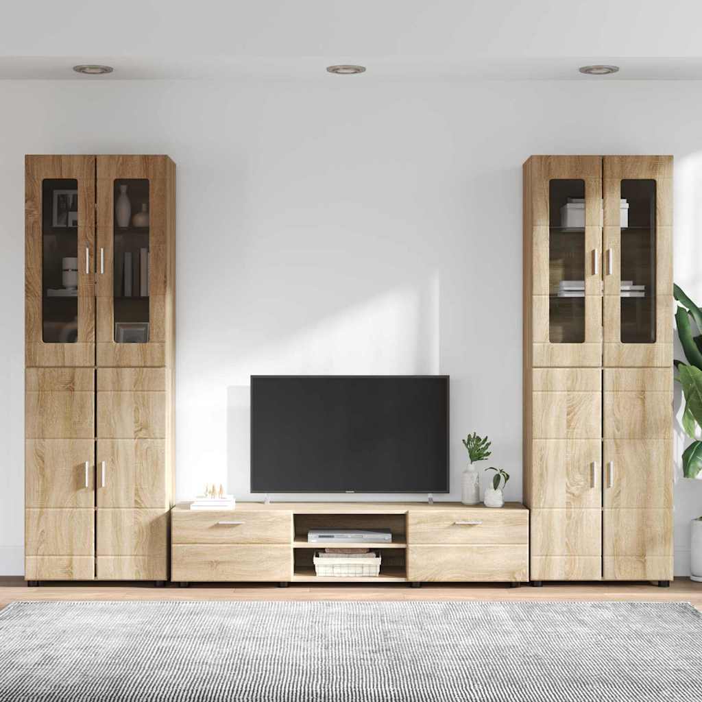 Set mobile TV FLORIN 3 pcs Rovere Sonoma Legno multistrato | homemem39
