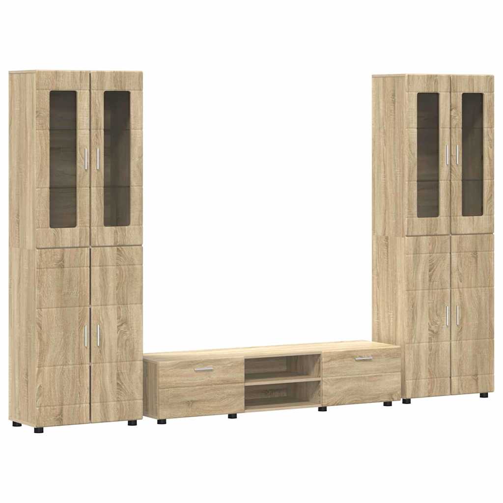 Set mobile TV FLORIN 3 pcs Rovere Sonoma Legno multistrato | homemem39