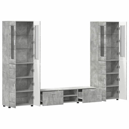 Set mobile TV FLORIN 3 pcs Grigio cemento Legno multistrato | homemem39