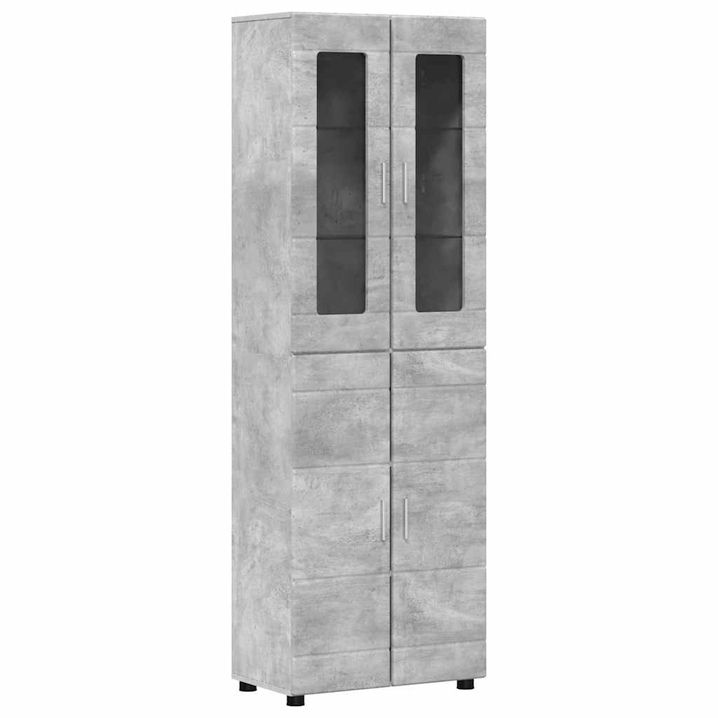 Set mobile TV FLORIN 3 pcs Grigio cemento Legno multistrato | homemem39